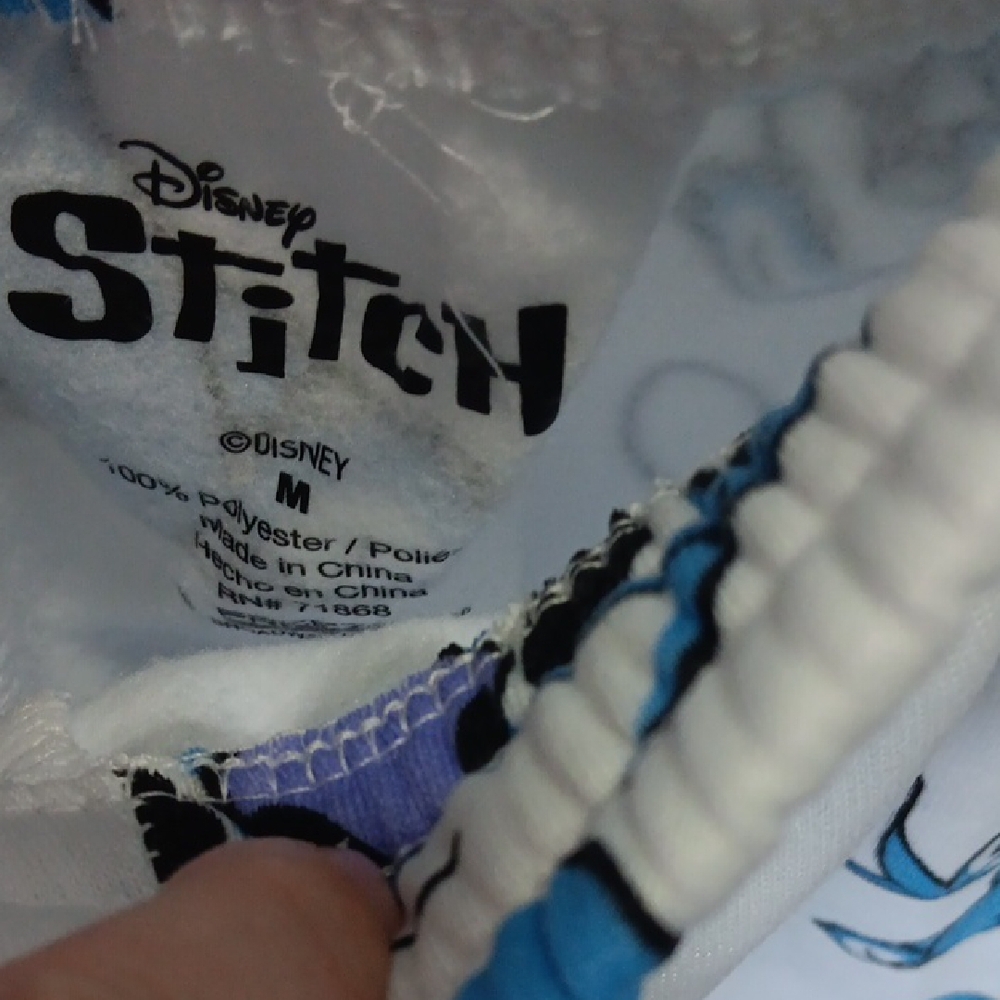 Disney White and Blue Stitch Joggers NWT - Picture 2 of 5